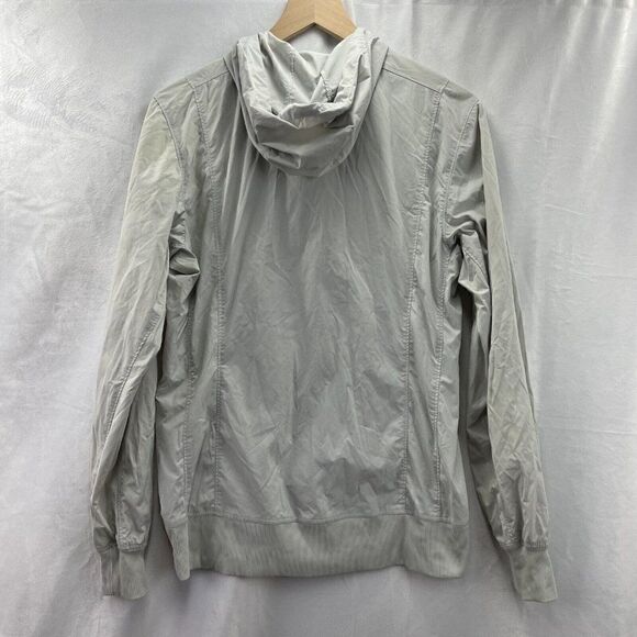 Black Diamond Women's Sz Medium Gray Lightweight Stretch Hooded Jacket Climbing - Picture 3 of 10